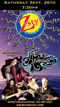 ANIMUS Trio and Belly Dancer Amalia at Zesty’s!