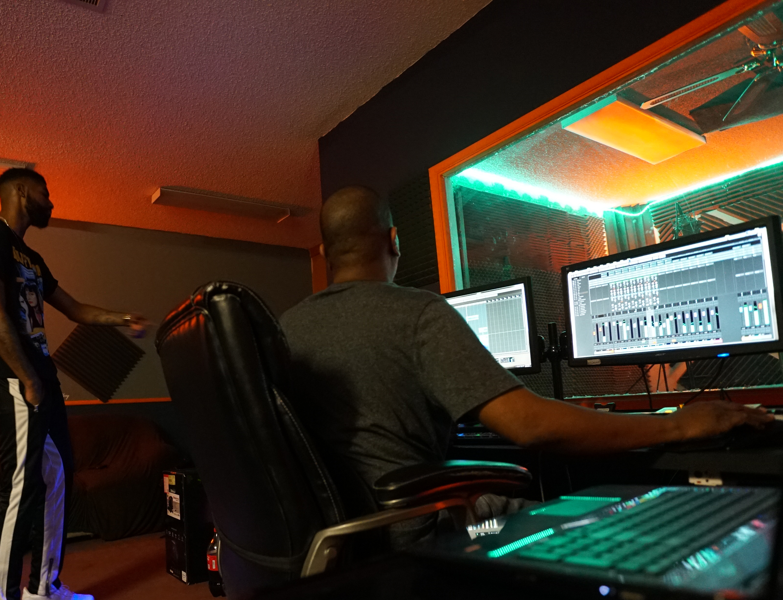 Recording studio interior for Full Range Studio
