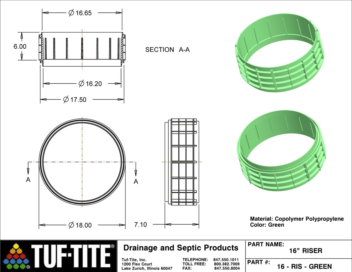 16x6 Tuf-Tite Riser