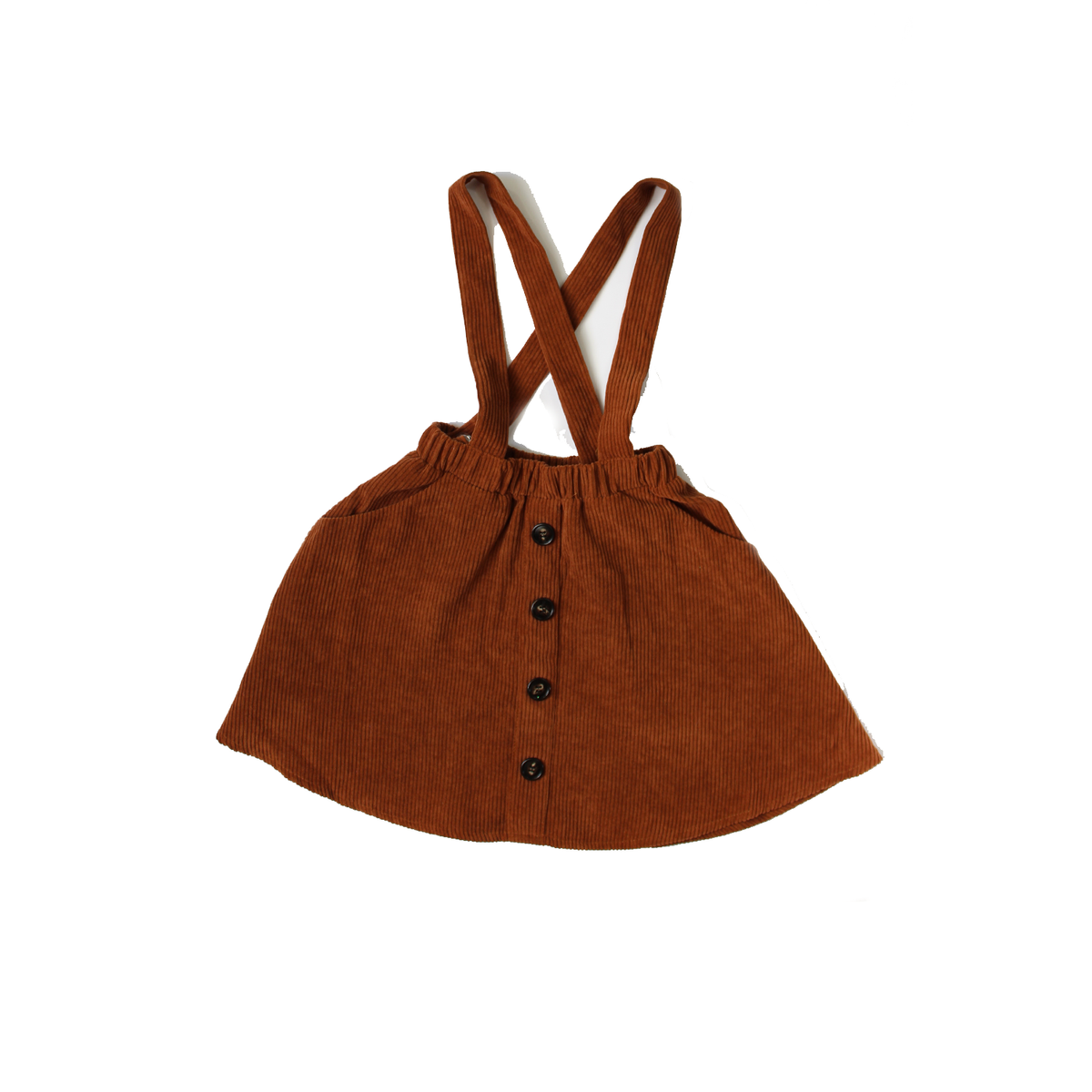 brown corduroy strap dress