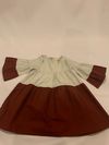 Grey & Maroon Cold Shoulder Baby Doll Shirt