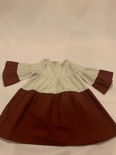 Grey & Maroon Cold Shoulder Baby Doll Shirt