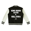 King Jesus Two-Tone Fleeced Varsity Jacket