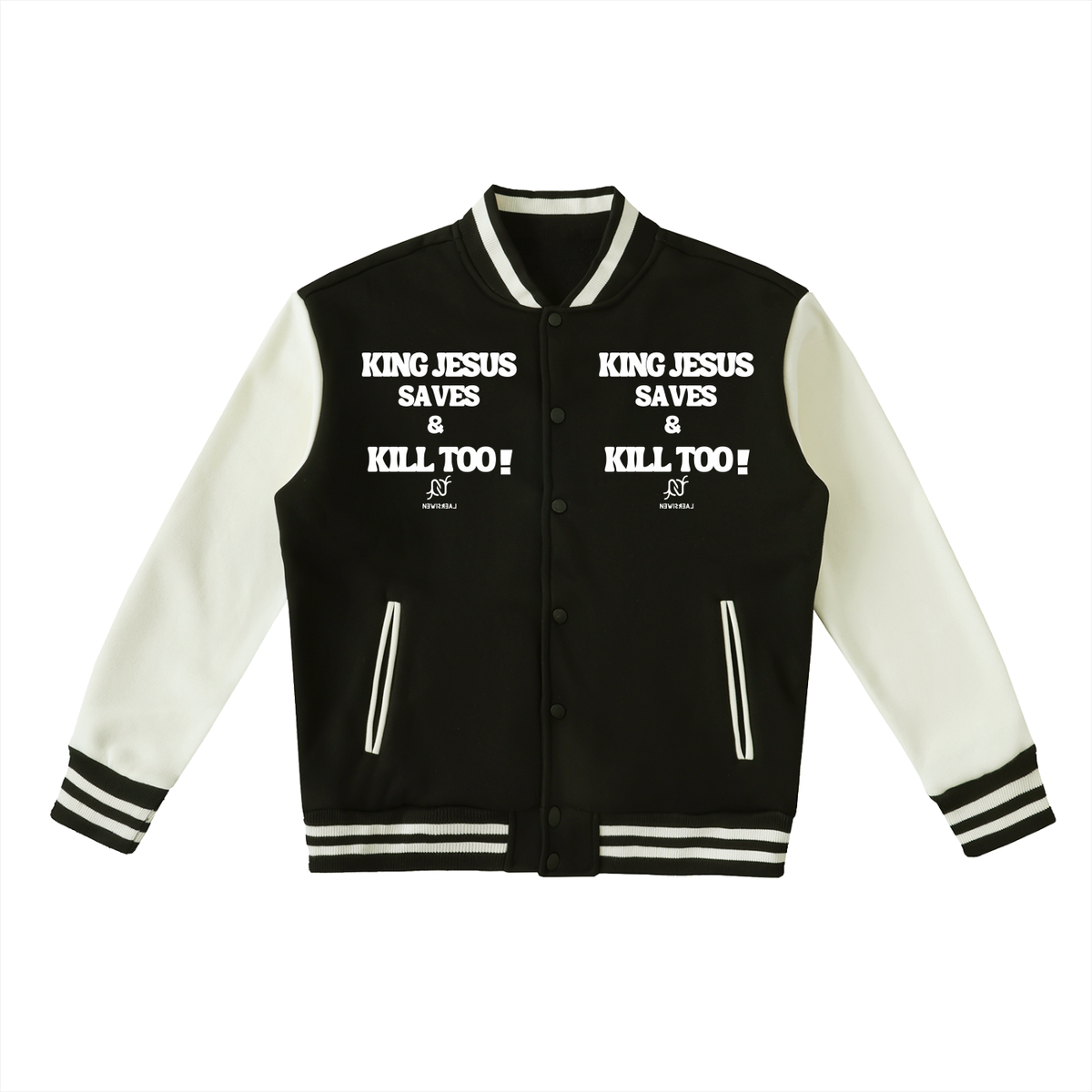 King Jesus Two-Tone Fleeced Varsity Jacket