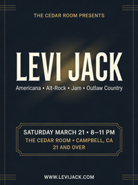 Levi Jack at The Cedar Room 