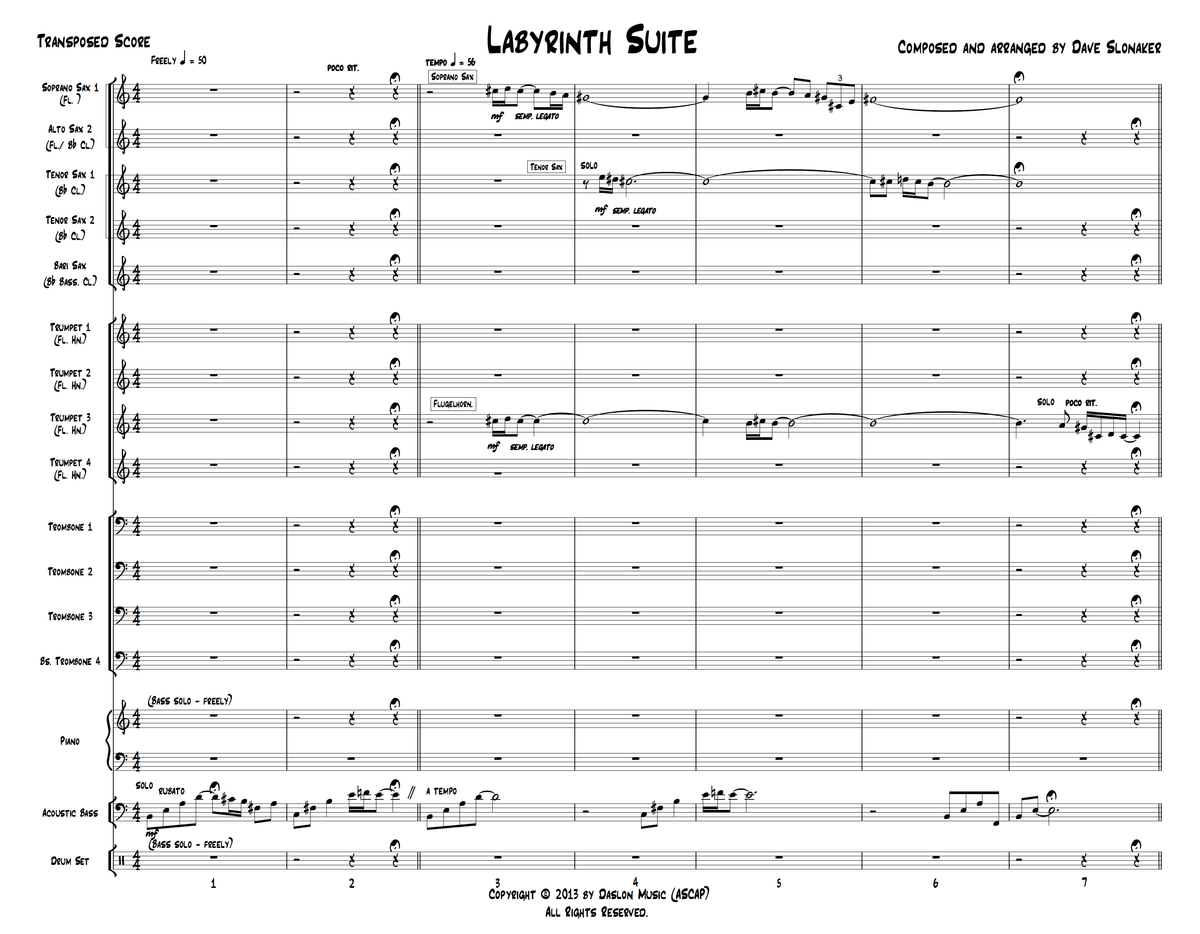 Labyrinth Suite Score and Parts