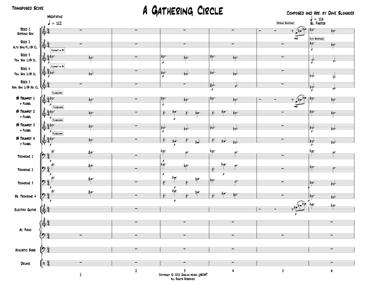 A Gathering Circle Score and Parts