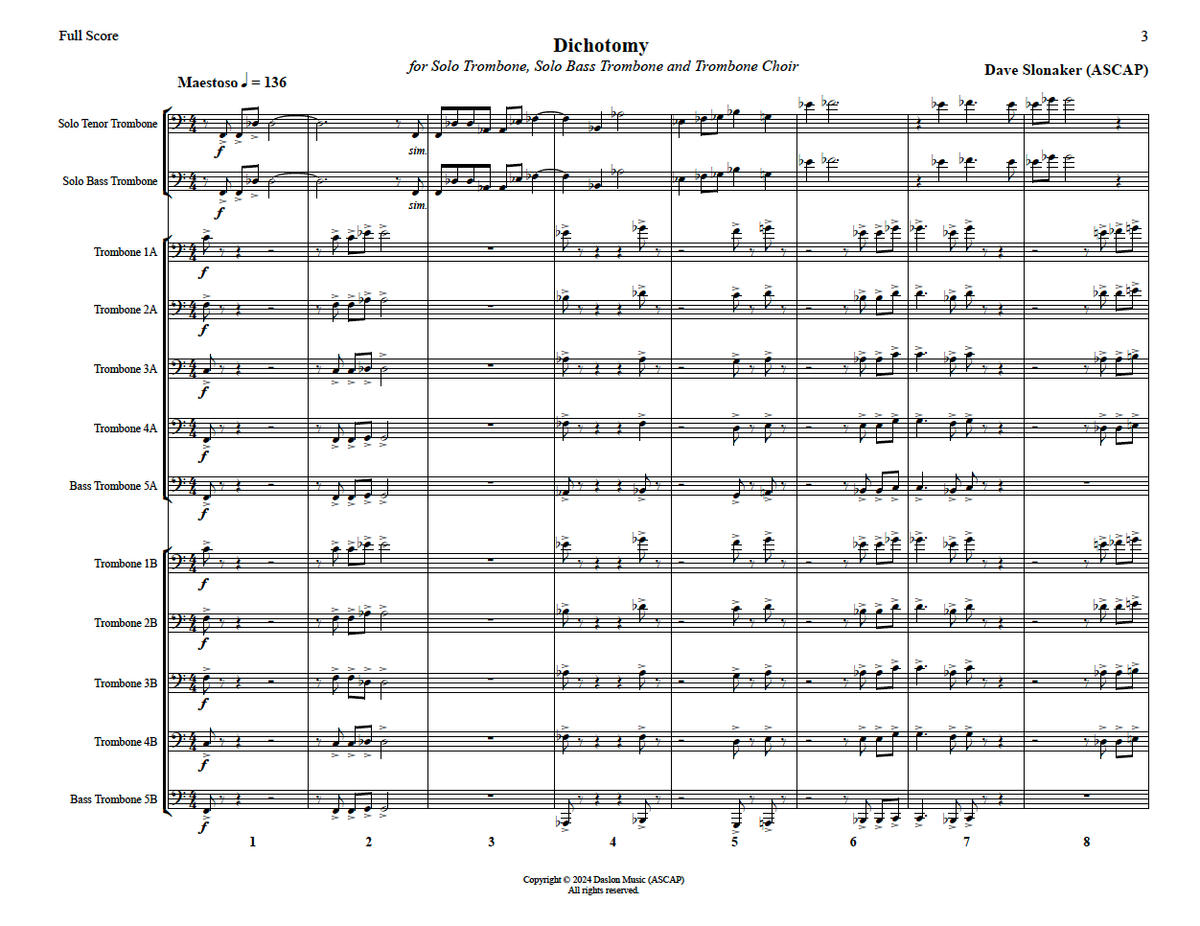 Dichotomy for Trombone Choir
