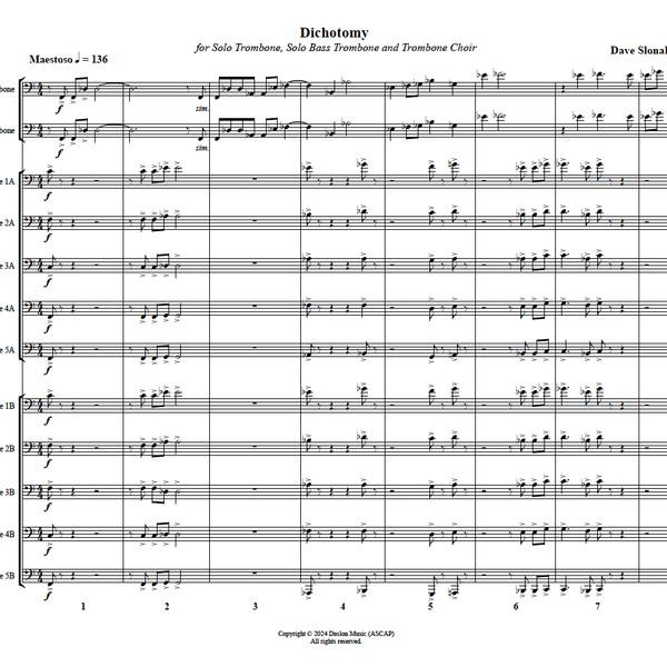 Dichotomy for Trombone Choir