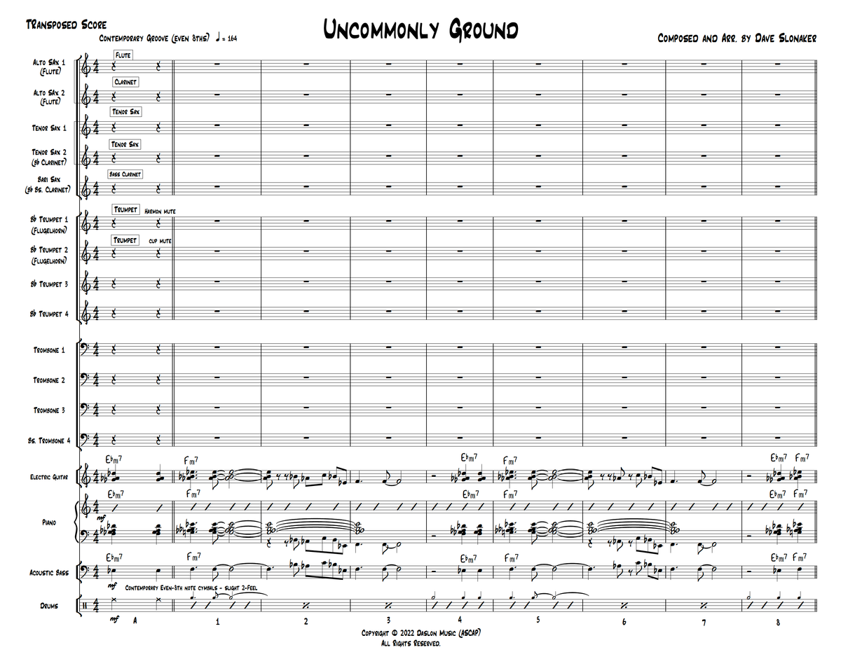 Uncommonly Ground Score and Parts