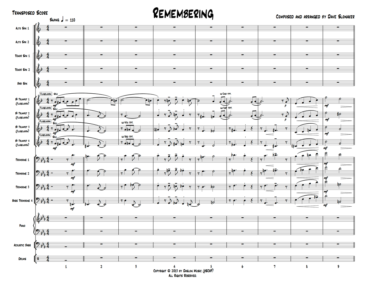 Remembering Score and Parts