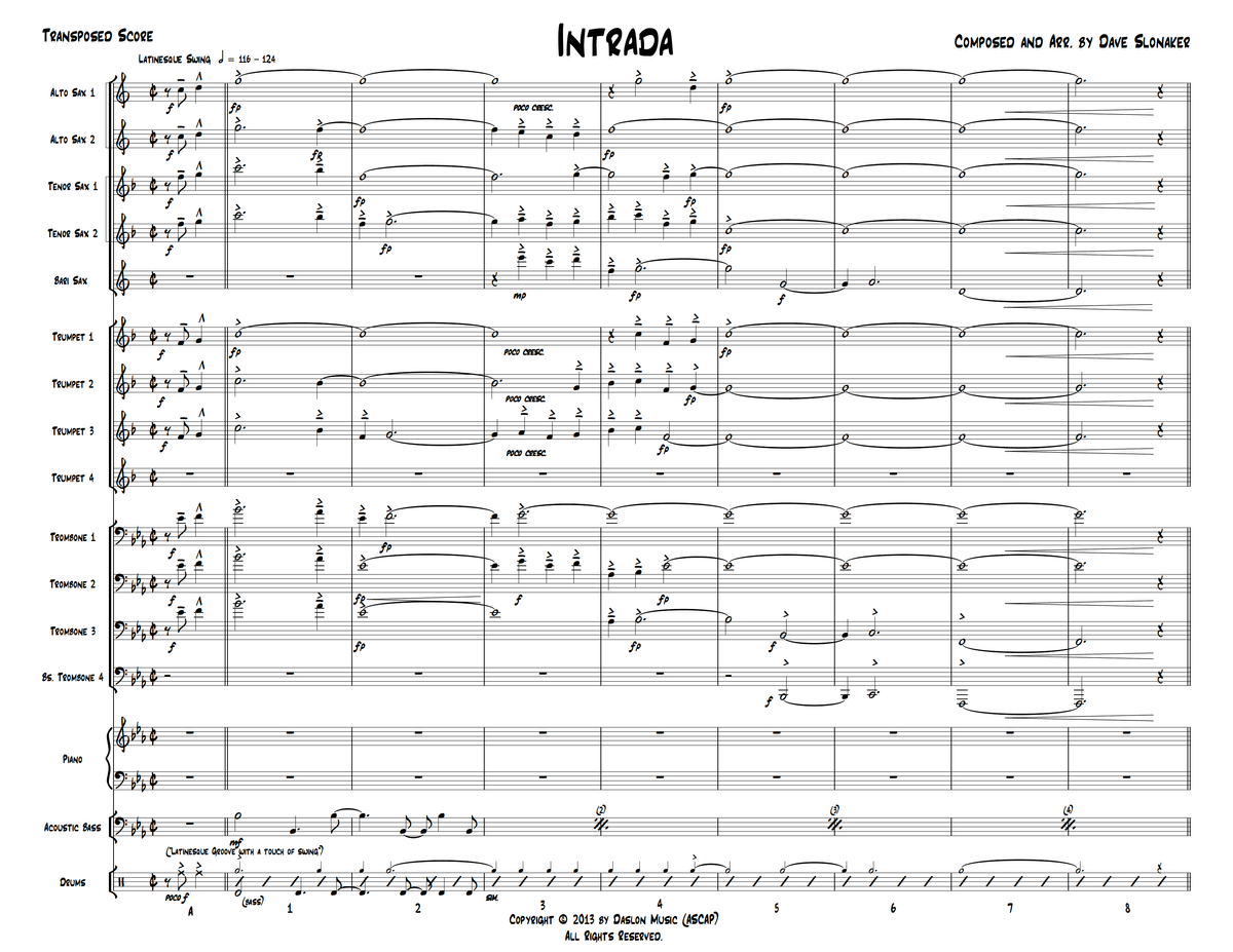 Intrada Score and Parts