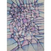 Wall art, Line art blue 