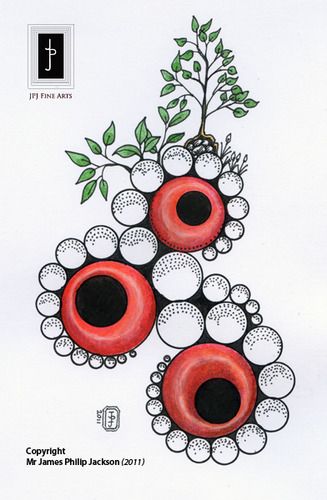Pen & Ink contemporary artwork (1 of 40+ designs). Contact JPJ for further details and designs.
