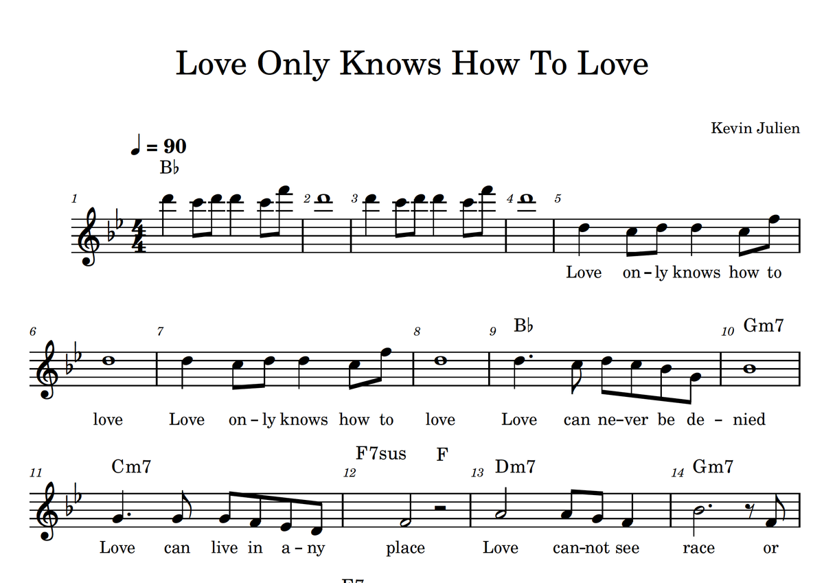 Love Only Knows How To Love