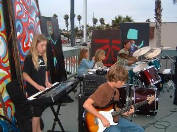 Forest on keyboard, Brennon on guitar
