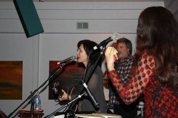 Singing "Our Town Said No" with audience
