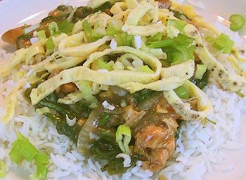 Chicken Stir Fry with Egg Ribbons
