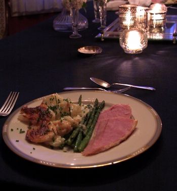 Easter Dinner - Ham, Asparagus and Scalloped Potatoes
