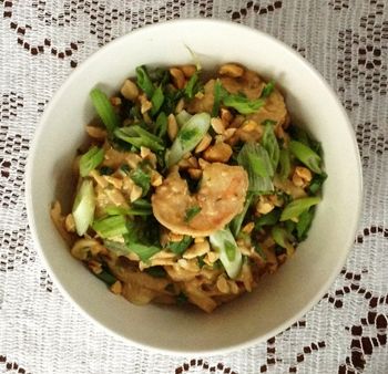 Shrimp Fried Rice with Garlic, Ginger, Peppers & Scallions
