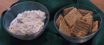 Fake Boursin with Triscuits
