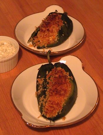 Crab-Stuffed Poblanos
