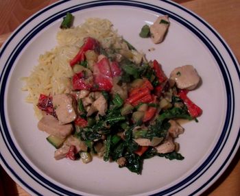 Mediterranean Stir-Fry with Orzo
