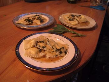 Ravioli with Fresh Ricotta and Crispy Sage
