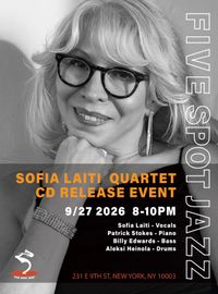 Sofia Laiti Quartet with Patrick Stokes on piano, Billy Edwards on bass and Aleksi Heinola on drums