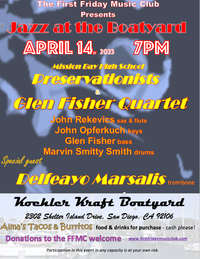First Friday Music Club presents MBHS Preservationists & The Glen Fisher Quartet w/special guest Delfeayo Marsalis