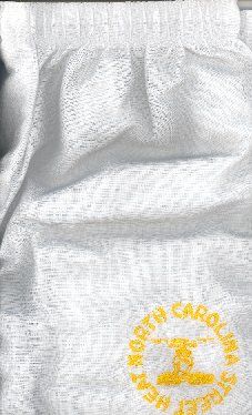 SOUL-FULL WEAR NORTH CAROLINA STREET HEAT SERIES mens white boxer shorts(Embroided North Carolina Street Heat logo Left Side)
