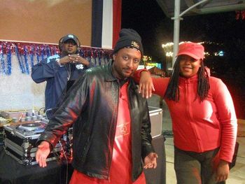 DIXIE CLASSIC FAIR 2011 onstage pre-show pic(BLACKSMITH DJ, J.O.T. aka GRANDE GATO, MS. CRYSTAL aka BONITA SENORITA).
