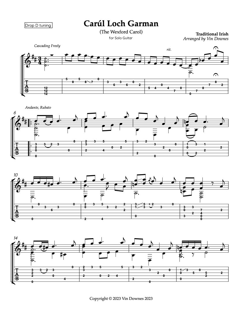 carúl loch garman (the wexford carol)