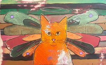 Orange Cat with Wings
