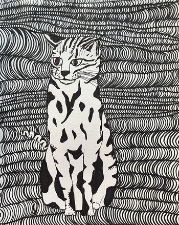 Tall Sharpie Kitty
