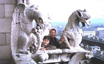 Mark and his Mom at Notre Dame , 1960's
