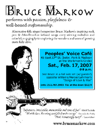 BRUCE MARKOW IN CONCERT