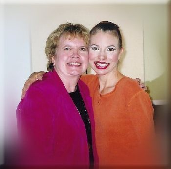 Our favorite Las Vegas agent Debbie Bibby of Bibs Talent and old friend of Bethany's, find some time to share a fun moment during the pre-show make-up part of the evening for Bethany
