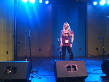 Amy Ames Doing A Sound Check Before Concert in NC
