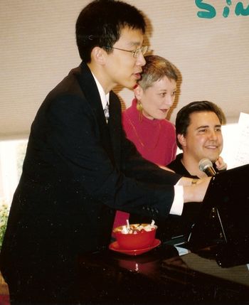 David Harris is playing and singing, but pianist Beth Palmer and I decide he needs direction
