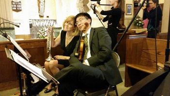playing with the trumpet diva Louise Barranger
