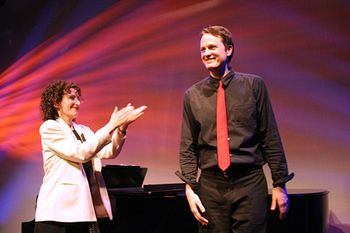 Ellen Mandel and Todd Almond in concert at Tribeca New Music Festival.  Photo by Gerry Goodstein
