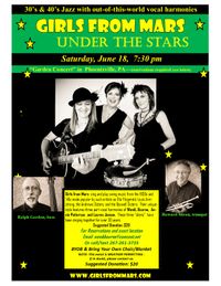 STILL HAPPENING!   Garden Concert:  Girls from Mars
