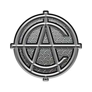 Alien symbol clean steel
