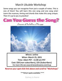 March Ukulele Workshop