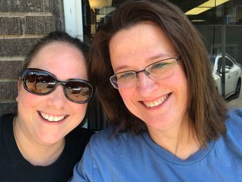 Me and my wife Kim in front of Wanda J's
