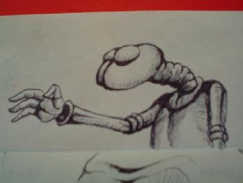 ROBOT, pen and ink by Olin Smith.
