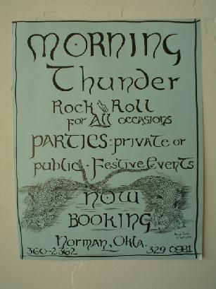 Another flyer for Morning Thunder.  Illustration and idea by Dave Redding.
