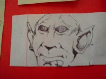 POINTY EARS, pen and ink by Olin Smith.
