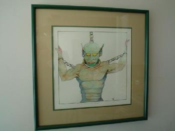 THE TIES THAT BIND, watercolor by Olin Smith.
